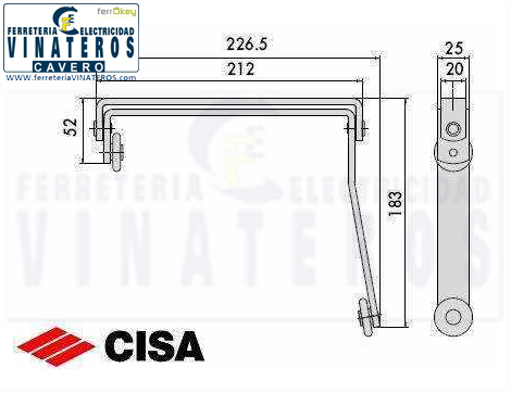 CERRADURA, CISA, SELECTOR PUERTA, 07084-10 E
