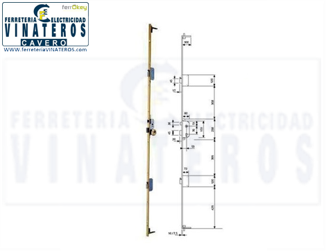 CERRADURA, TESA, SEGURIDAD, TLPN5 53MM(3PET