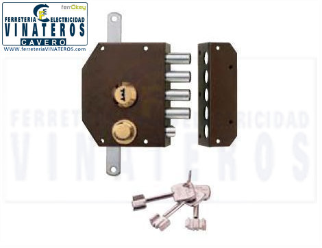 CERRADURA, ISEO, MARRON, 913.105 IZQ