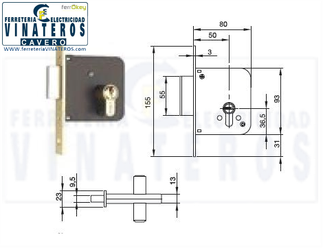 CERRADURA, AZBE YALE, 8801-HS3, .