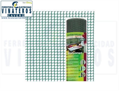 ENREJADO, PLASTICO, CUADRADO  5*5, VERDE