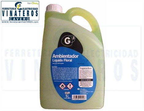 LIMPIEZA, AMBIENTADOR, LIQUIDO FLORAL, 5 LITROS
